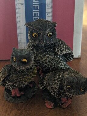 🦉Cute Momma Owl And Babies Figurines